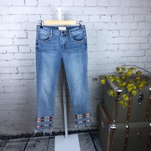 Embroidered Blue Jeans